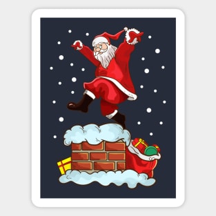 Karate Santa Crane Pose Merry Christmas Martial Arts Magnet